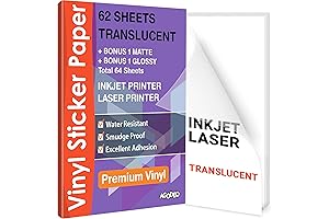 Translucent Clear Sticker Paper for Inkjet & Laser Printer