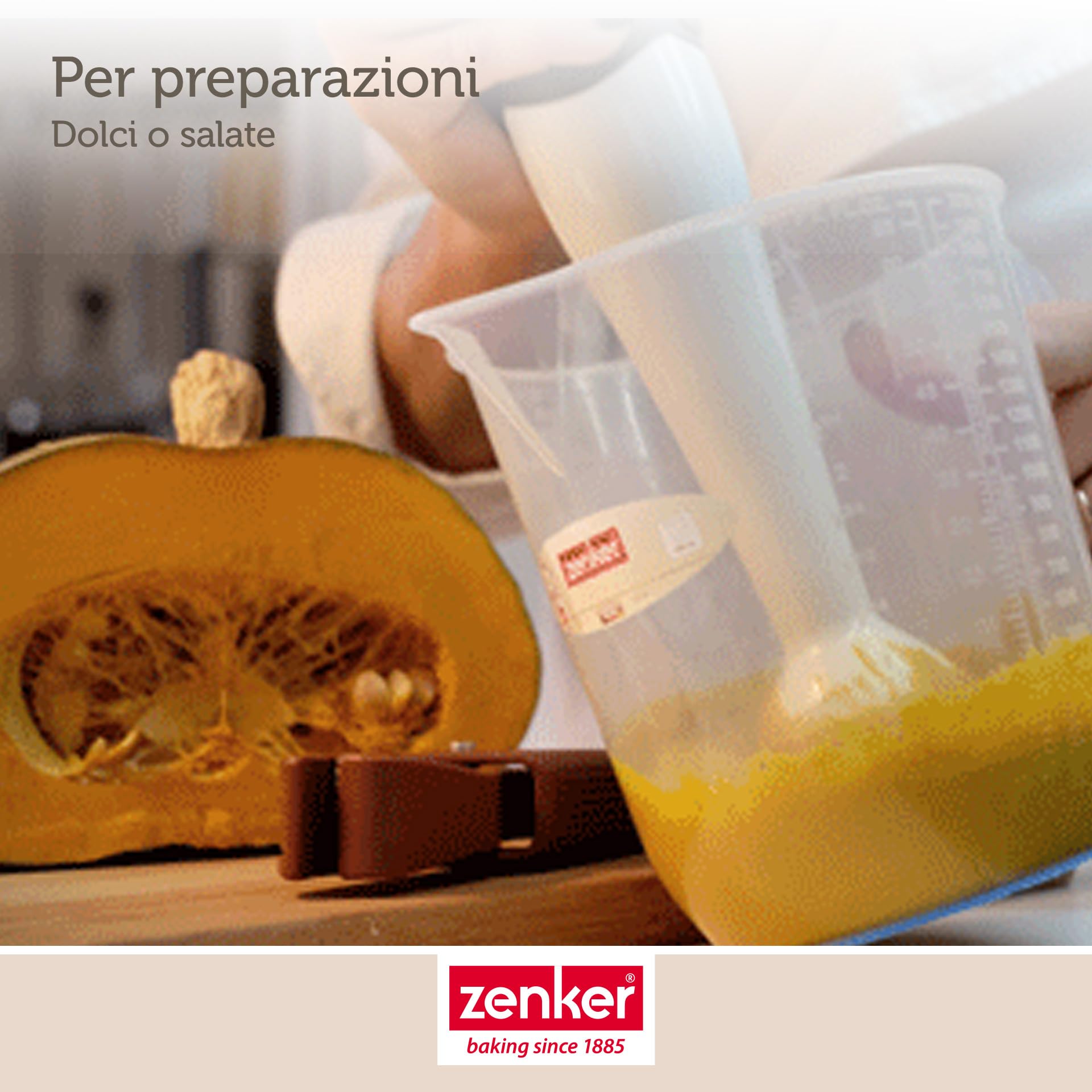 Zenker Set 3 Caraffe Graduate in Plastica Alimentare Trasparente - 0.5 Litri, 1 Litro e 2 Litri - Brocche da Cucina Resistenti al Calore per Misurare Liquidi, Impasti, Cottura
