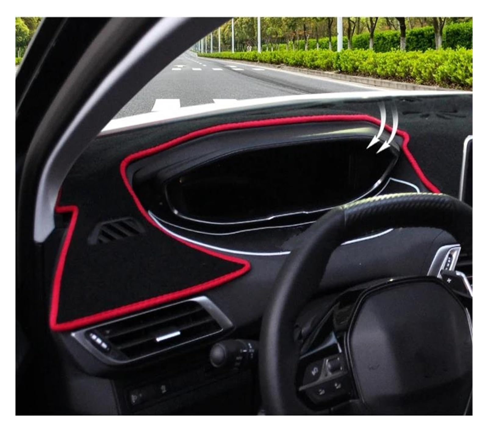 JIERS pour Peugeot 3008 5008 GT 2017-2020 LHD RHD, Tapis de Couverture de Tableau de Bord de Voiture Pare-Soleil Pad Tableau de Bord Tapis Accessoires JIERS pour Peugeot 3008 5008 GT 2017-2020 LHD RHD, Tapis de Couverture de Tableau de Bord de Voiture Pare-Soleil Pad Tableau de Bord Tapis Accessoires