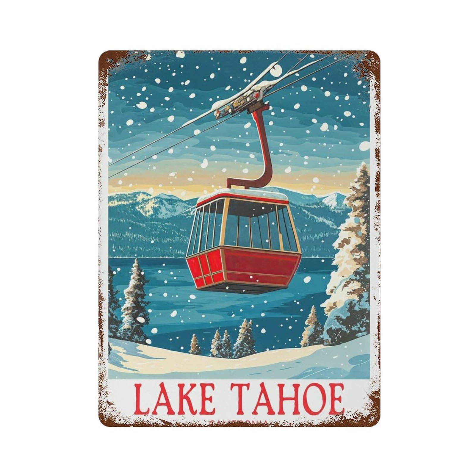 xiaoxiaoshen Lake Tahoe Travel California Thoe (2) Wall Decor Art Metal Tin Poster Modern Home Decor Art Home Bar Shop Decorations Vintage Sign 40x30cm