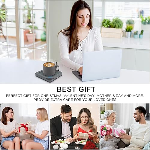 Miniatura 5 de Calentador de taza de café calentador de velas de café para escritorio, apagado automático, calentador de cera de vela para cera perfumada,