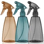 Spray Bottles 3-Pack, 16 Oz, Mist & Stream, Plastic Water Spray Bottle for Hair, Essential Oils, Plants, Cleaning Solutions, Cat Dog Correction Behavior - Empty Spray Bottles (Orange, Navy, Gray)