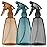 Spray Bottles 3-Pack, 16 Oz, Mist & Stream, Plastic Water Spray Bottle for Hair, Essential Oils, Plants, Cleaning Solutions, Cat Dog Correction Behavior - Empty Spray Bottles (Orange, Navy, Gray)
