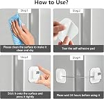 Serrure de réfrigérateur, Verrouillage de réfrigérateur lourd, Verrure combinée pour armoires de réfrigérateurs, tiroirs, verrou de sécurité, installation facile Aucune clé nécessaire (White-2pack)