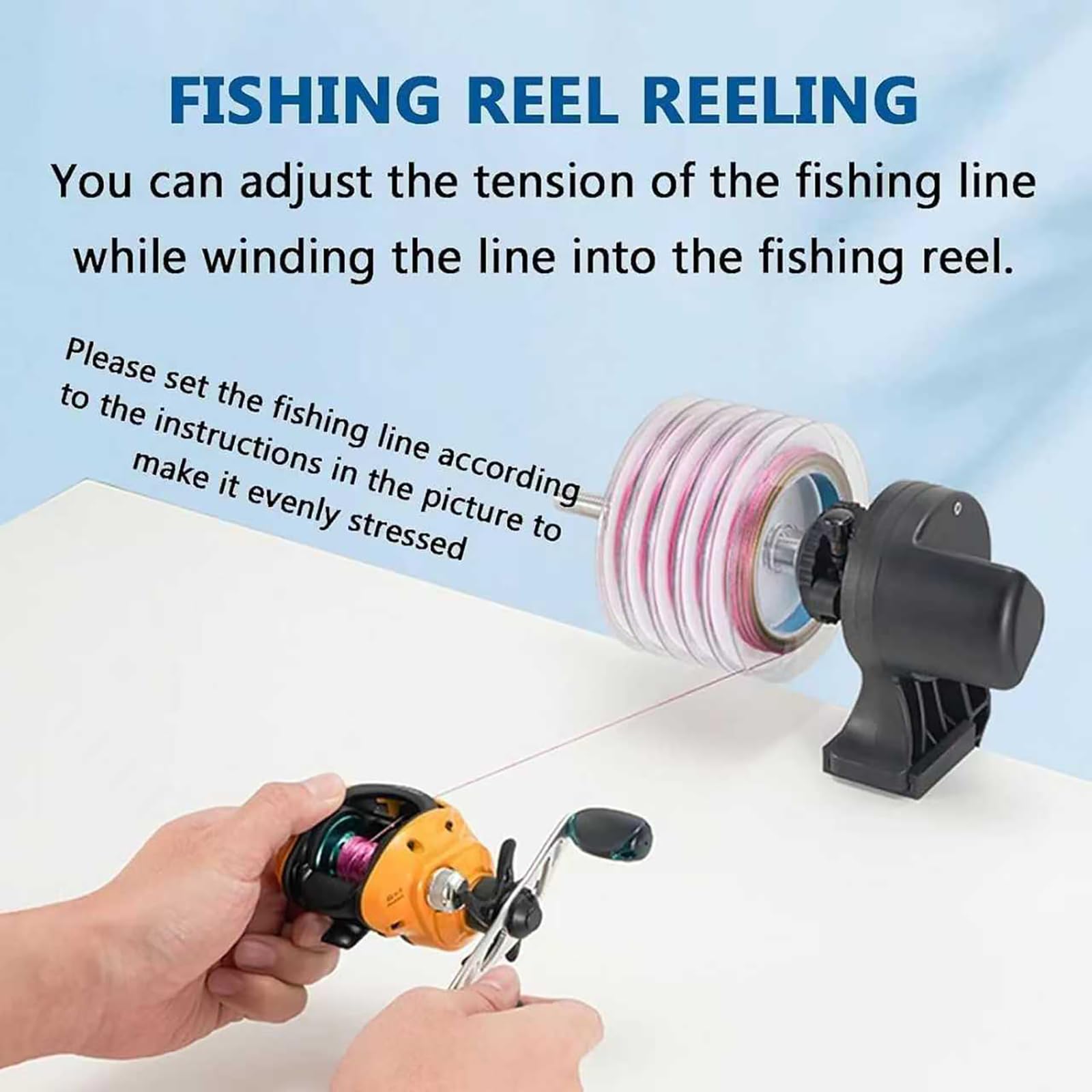 Bobinadora Eléctrica Para Hilo De Pescar, Bobinadora Portátil Para Carretes De Pesca, Bloqueo De Bloqueo De Carrera De 0-42 Mm, Para Carretes De Pesca, Regalos De Pesca Diseñados Específicamente