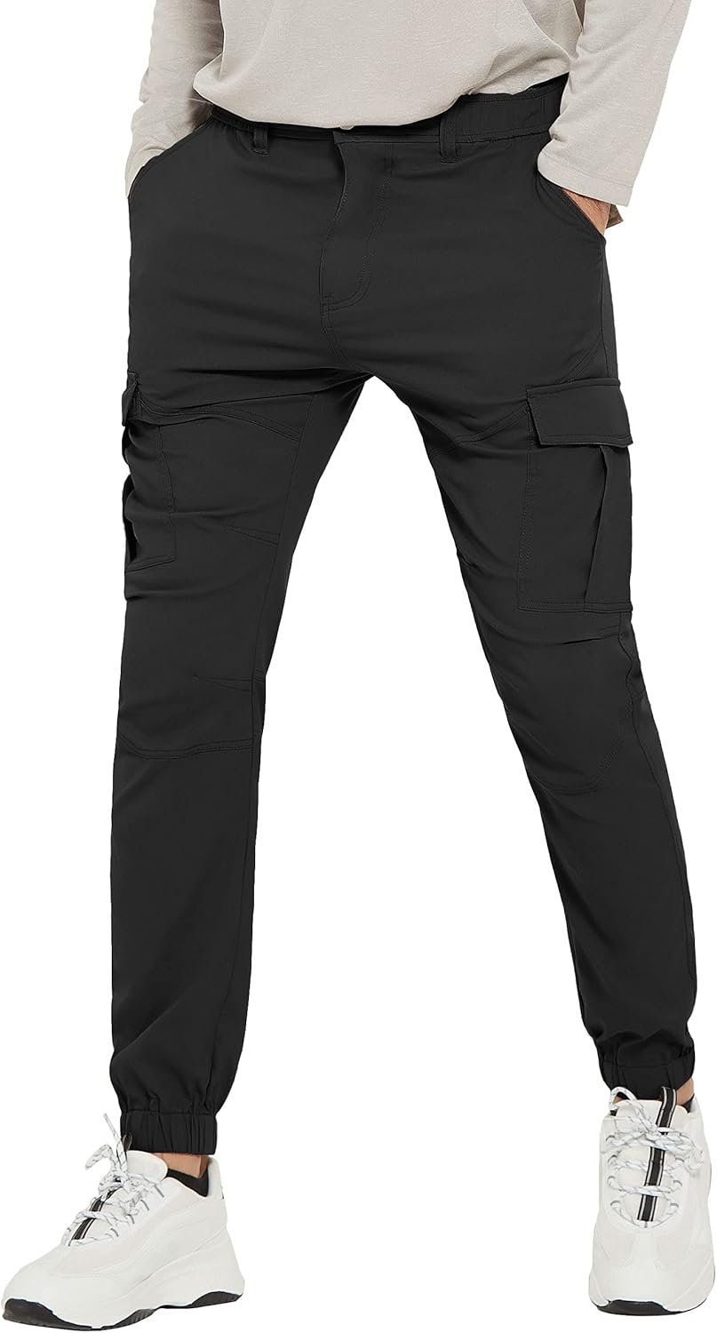 PULI Men’s Waterproof Hiking Pants, Slim Fit Cargo Joggers, Stretch Quick Dry Outdoor Pants with Pockets PULI Men’s Waterproof Hiking Pants, Slim Fit Cargo Joggers, Stretch Quick Dry Outdoor Pants with Pockets