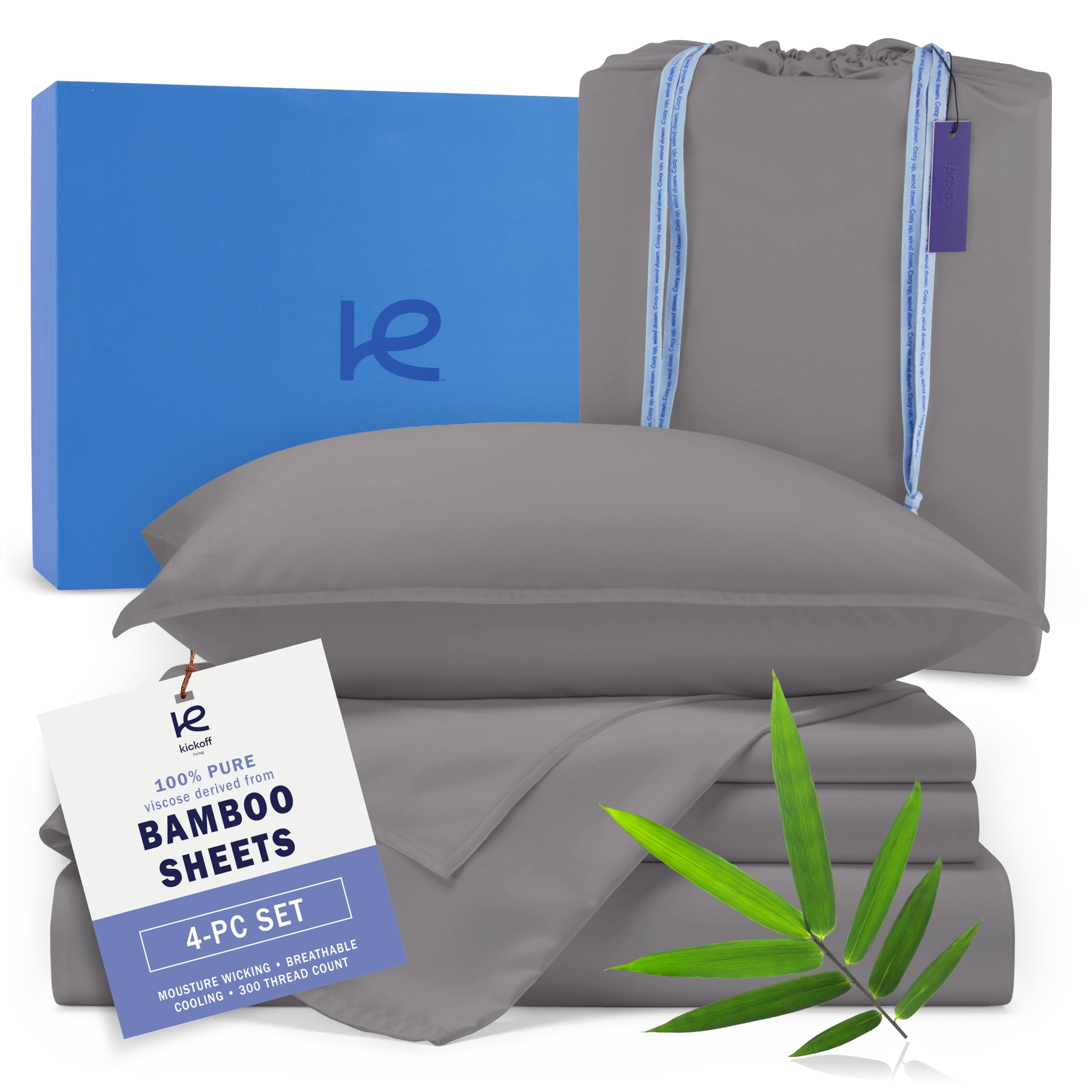 Kickoff Viscose Bamboo Sheets Queen Size