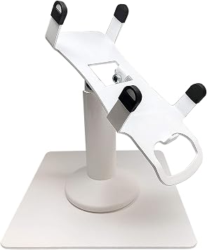 Pax A80 Freestanding 7" Swivel and Tilt Terminal Stand with Square Plate, White