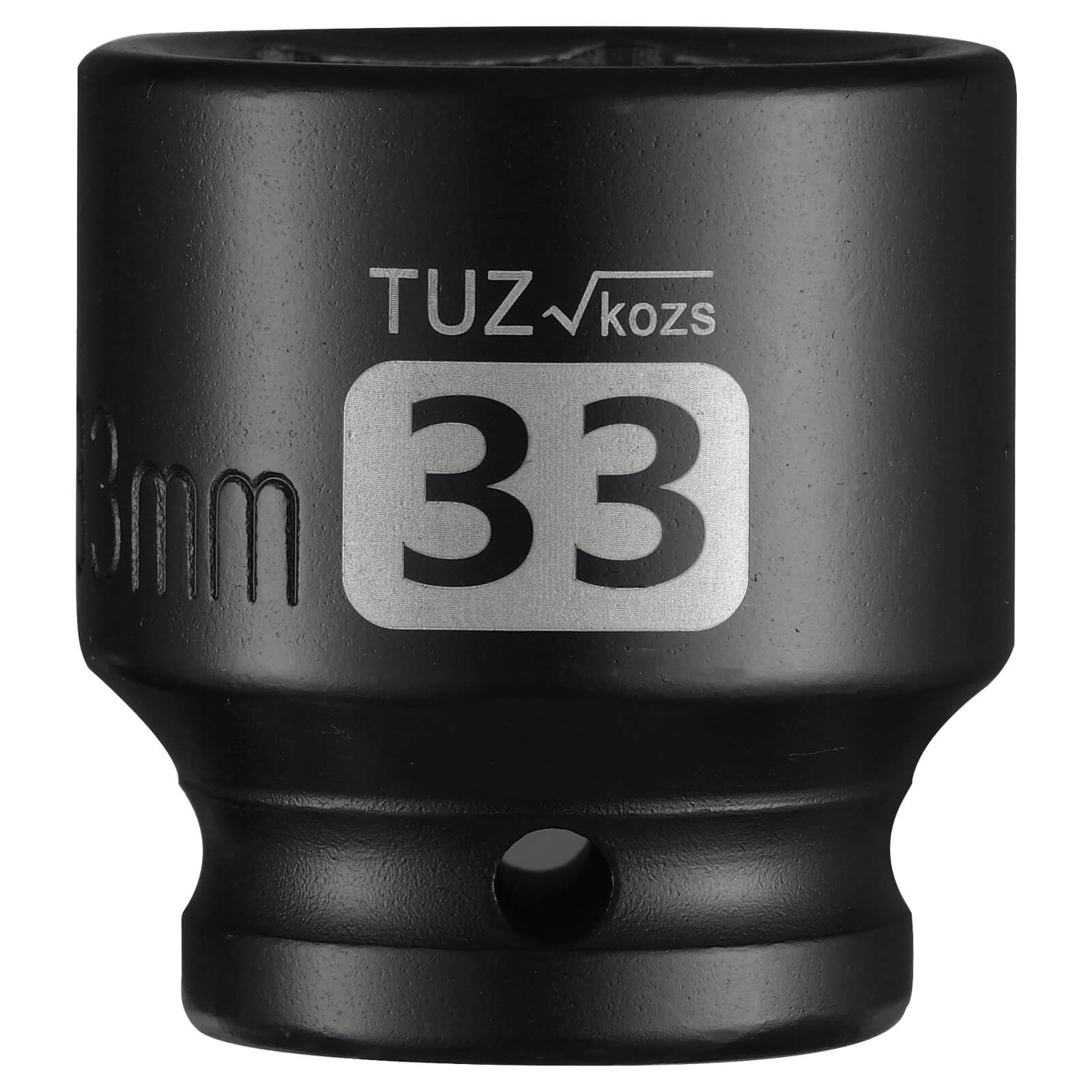 TUZkozs 1/2 Inch Drive 33mm Shallow Metric Impact Socket,CR-MO,6 Point Radius Corner Design,Square Chamfered Opening,Axle Nut Impact Grade Socket for