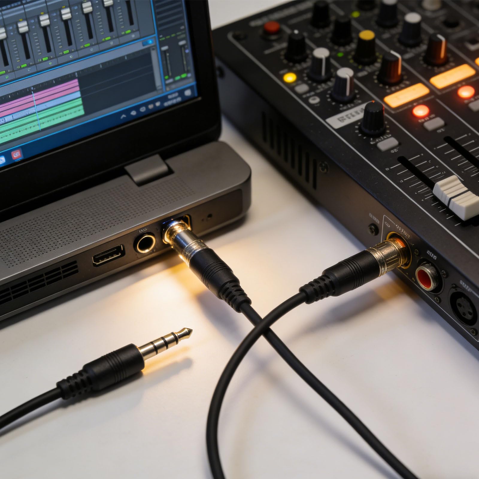 Cable de 3,5 mm a DIN de 5 pines para transmisión de sonido desde conectores, cable de sonido, ideal para música y reproducción