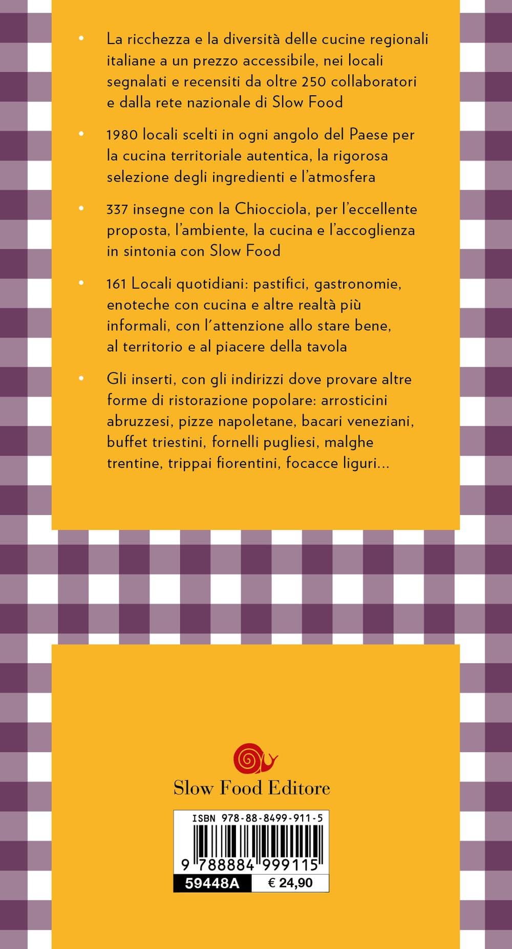 Osterie d'Italia 2026. Sussidiario del mangiarbere all'italiana