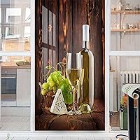 Vista 3 de Película de vitrales para ventana, bloqueo solar, colorida, estática, para ventana, botellas y vasos, 23.6 pulgadas de ancho x 59 pulgadas de largo