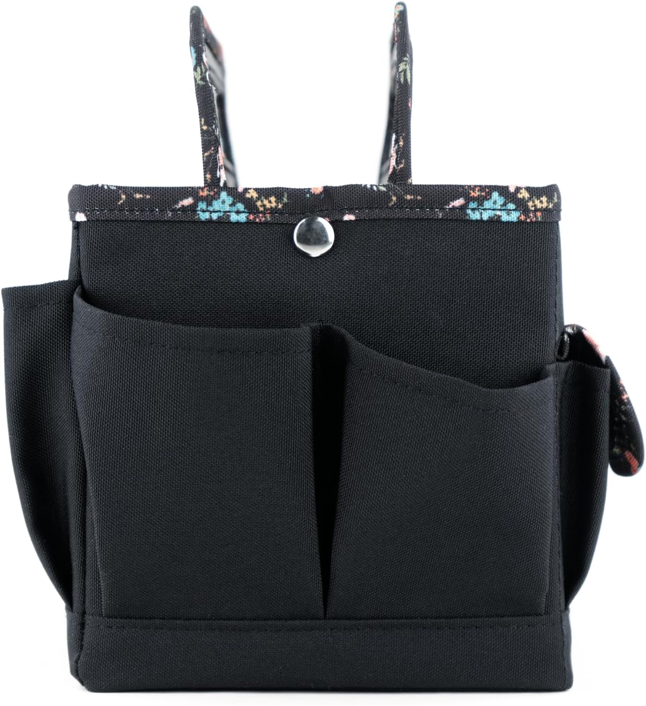 Everything Mary Craft Caddy, Black & Floral - Art Storage for Supplies & Crafts - Supply Organizers Tote for School Classroom, Office, and Home - Organization for Makeup & Nurses