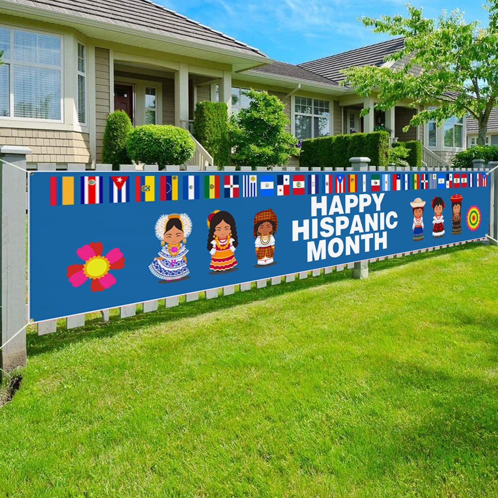Hispanic Heritage Month Dekoration – Flaggen-Banner Aus Polyester, 750 Cm Lang, Für Partys, Feiern & Events