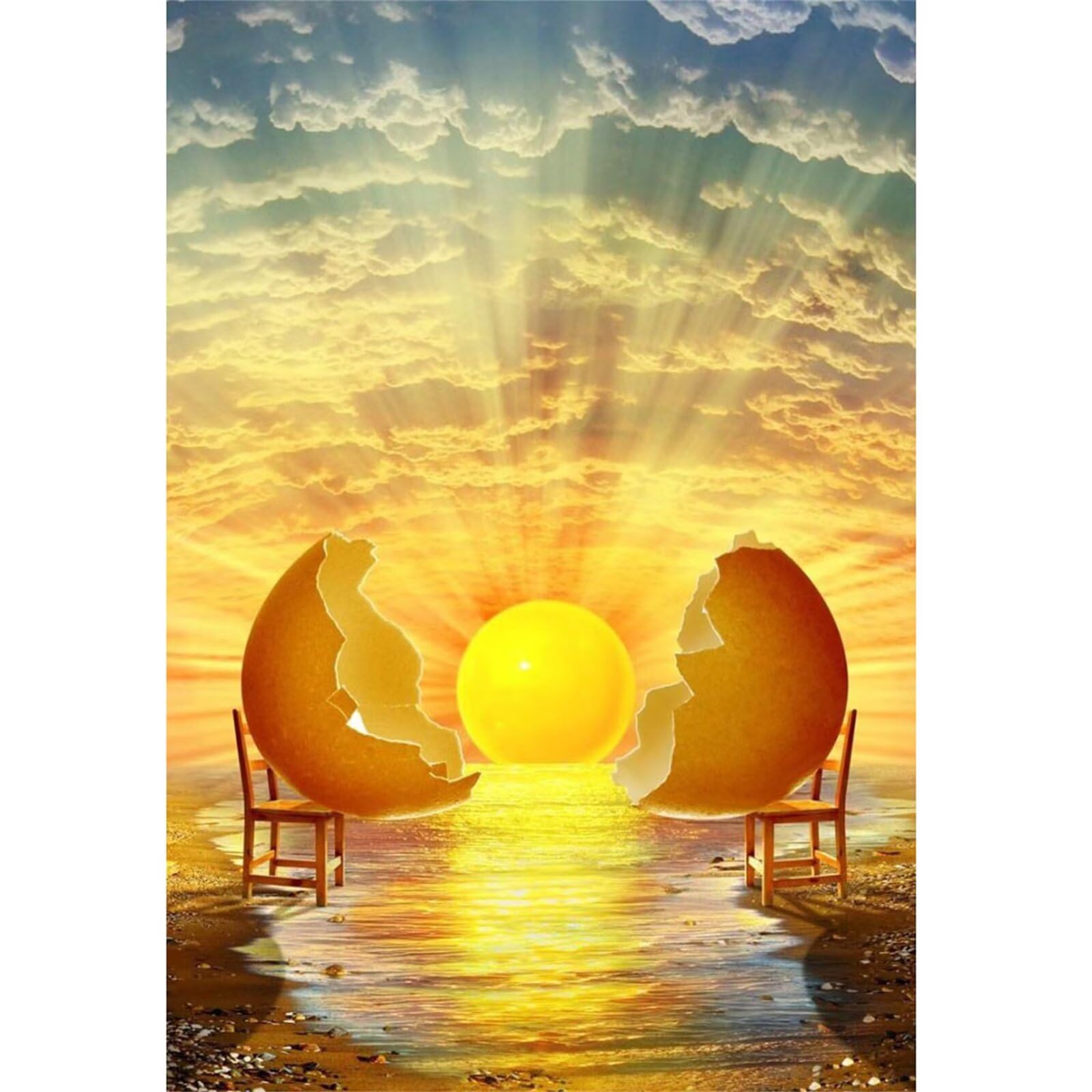 Kit diamond painting soleil 5D pour sublimer votre décoration murale de salon ou chambre