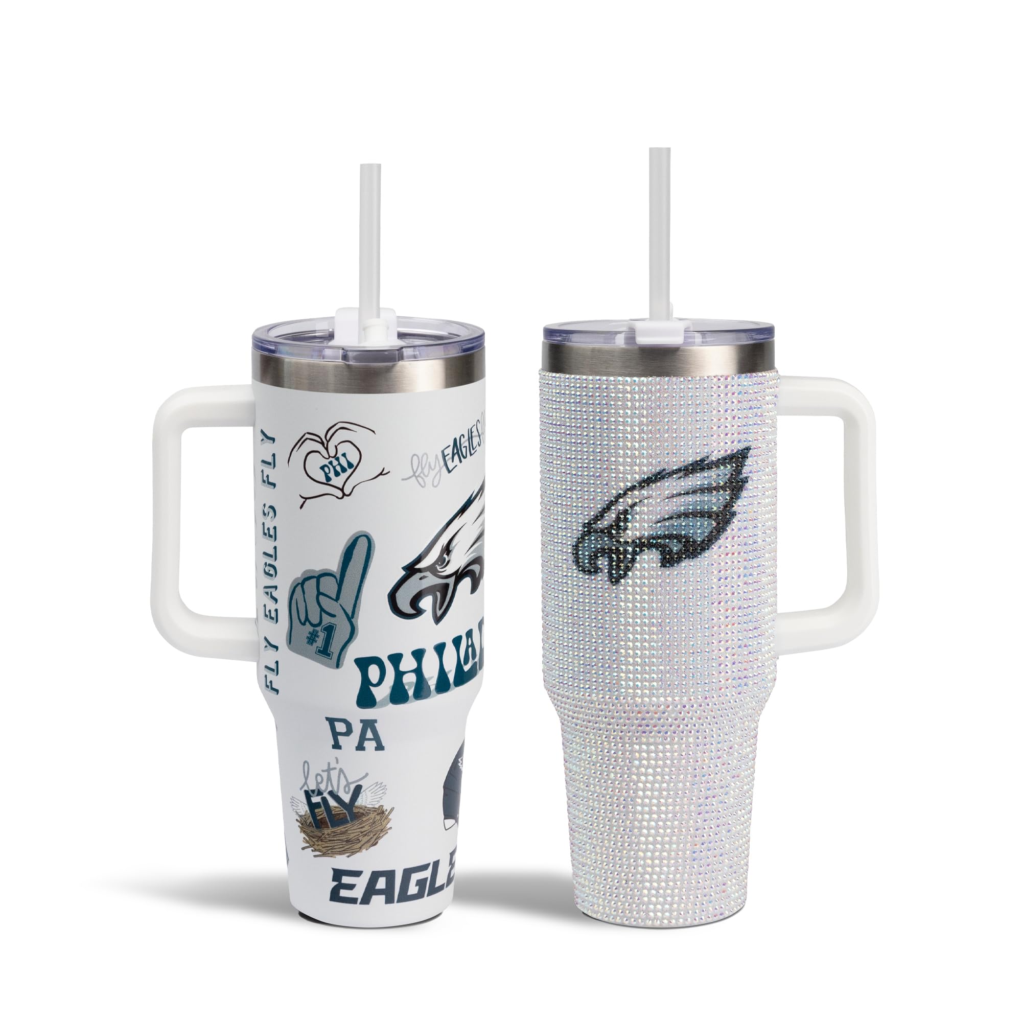 The Memory Company Officially Licensed 2-Pack Game Day Tumblers Team Spirit/Bling, Philadelphia Eagles