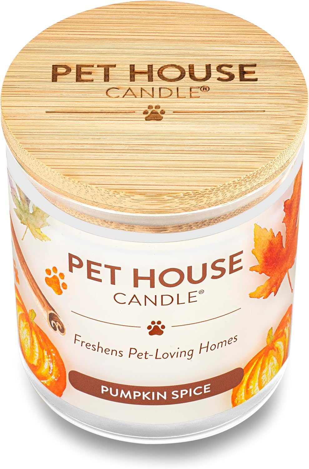 One Fur All Pet House - Velas de especias de calabaza a base de plantas/velas de soja, velas perfumadas de combustión limpia, vela de olor de mascotas de larga duración para el hogar, paquete de 4