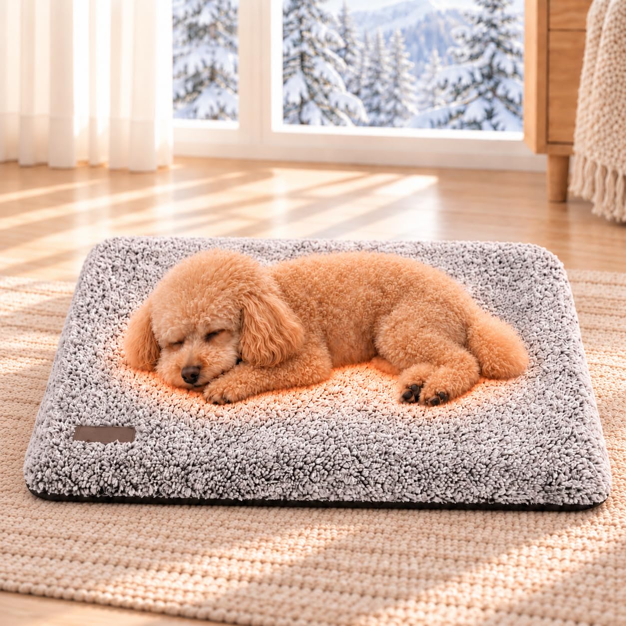 Self Warming Cat Bed, Self Heating Thermal Pet Mat for Indoor Cats, 75x50cm — image 1