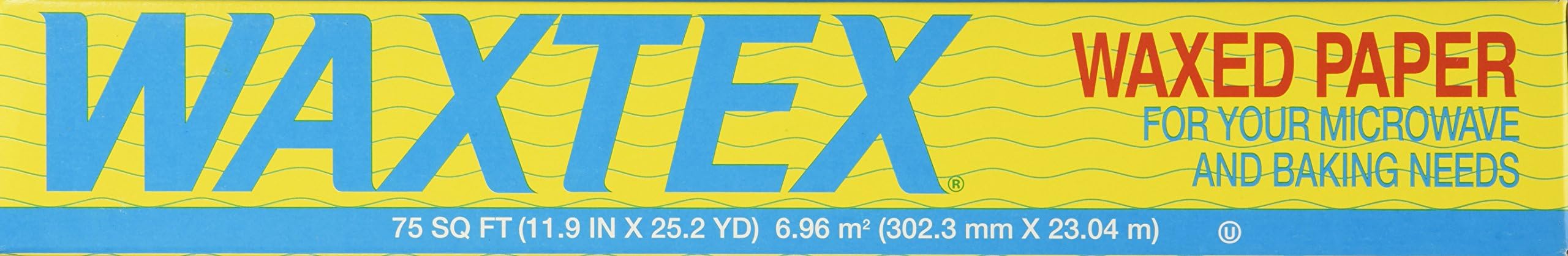 WaxtexPlastic Wax Paper Roll 75 (Pack of 1), Wrapping Food, Preventing Splatters in Microwave Ovens, Cooling Dipped Chocolates and Candies