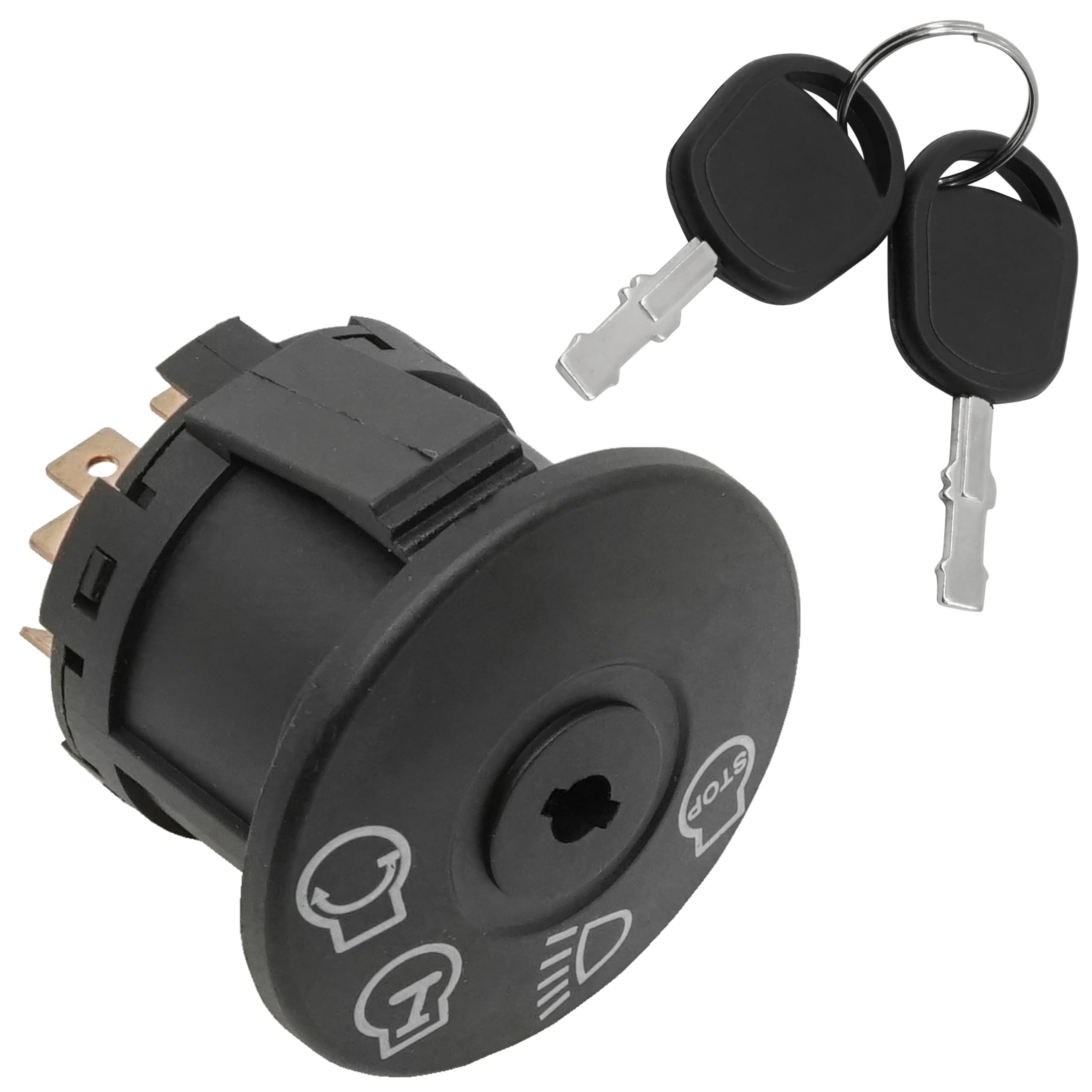 Caltric Rotary Ignition Switch Compatible with John Deere S240 X105 X106 X107 X110 X115R X116R X117R X120 X125 X126 X126 X127 X130R X135R X140