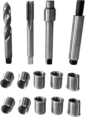 Kit de reparación de bujías M10 X 1.0X12.7, kit de reparación de roscas métricas, especialmente adecuado para reparación de motocicletas, UTV, ATV y