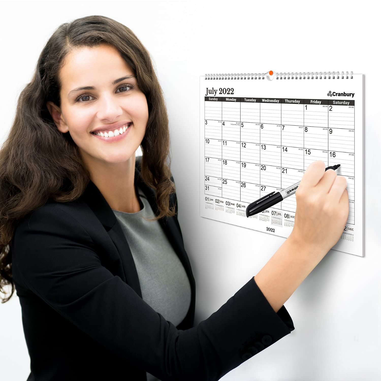 Buy CRANBURY Large 12x15 Wall Calendar 2022 (Black), 12 x 15" 2022