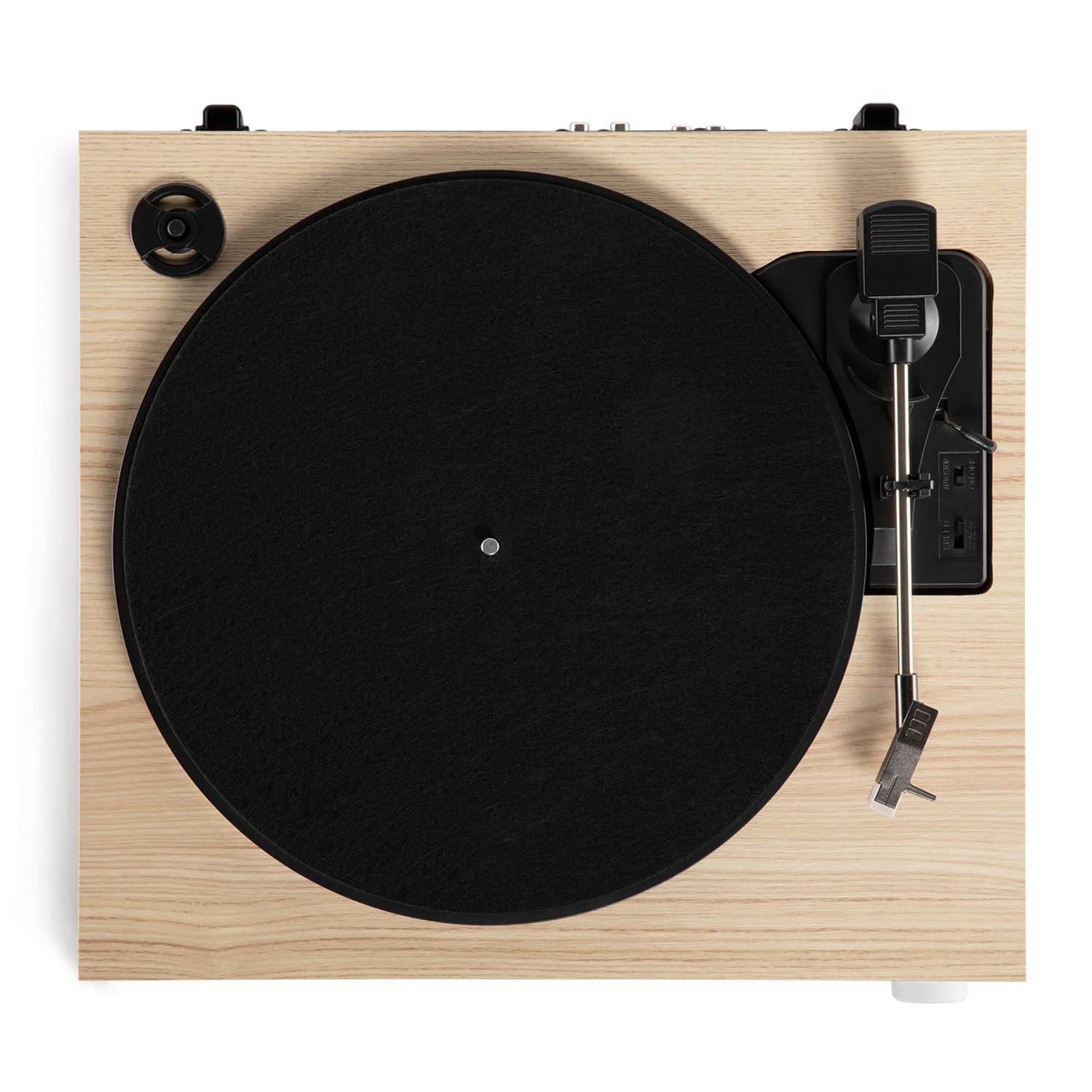Victrola Harmony – Sistema de Tocadiscos Bluetooth de 3 velocidades con Altavoces estéreo de estantería, cápsula Audio-Technica ATN3600L, Entrada y Salida Bluetooth (Natural)