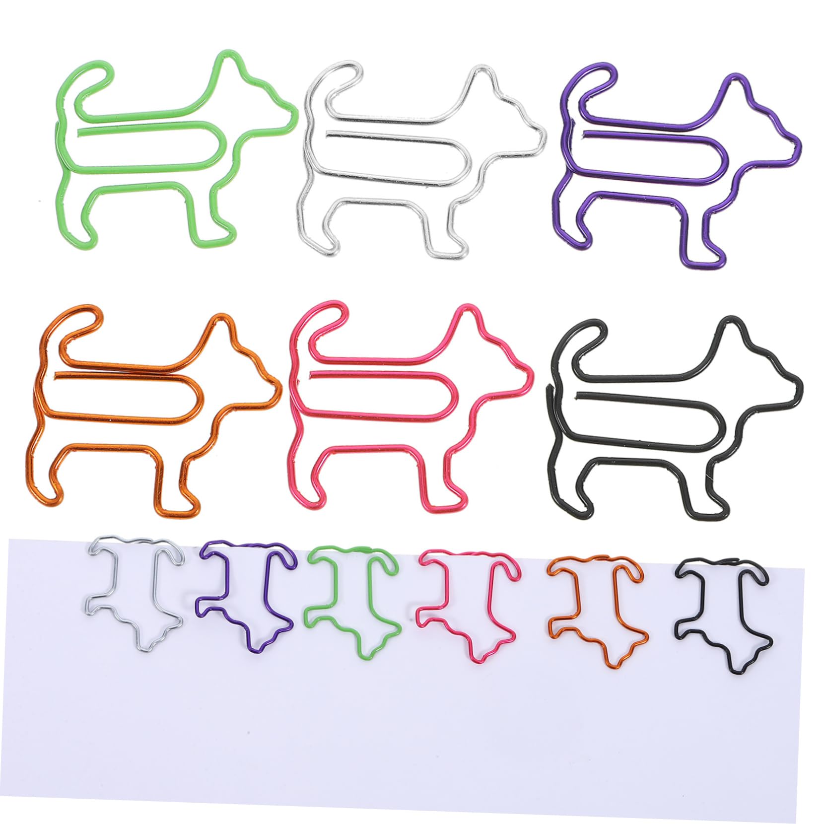 OSALADI 5 Sätze Büroklammer Für Welpen Hundezubehör Papier Hund Büroklammern Süße Büroklammern Clips Hochzeit Süße Hunde-büroklammern Das Büro -lesezeichen Rostfreier Stahl 60 Stück * 5