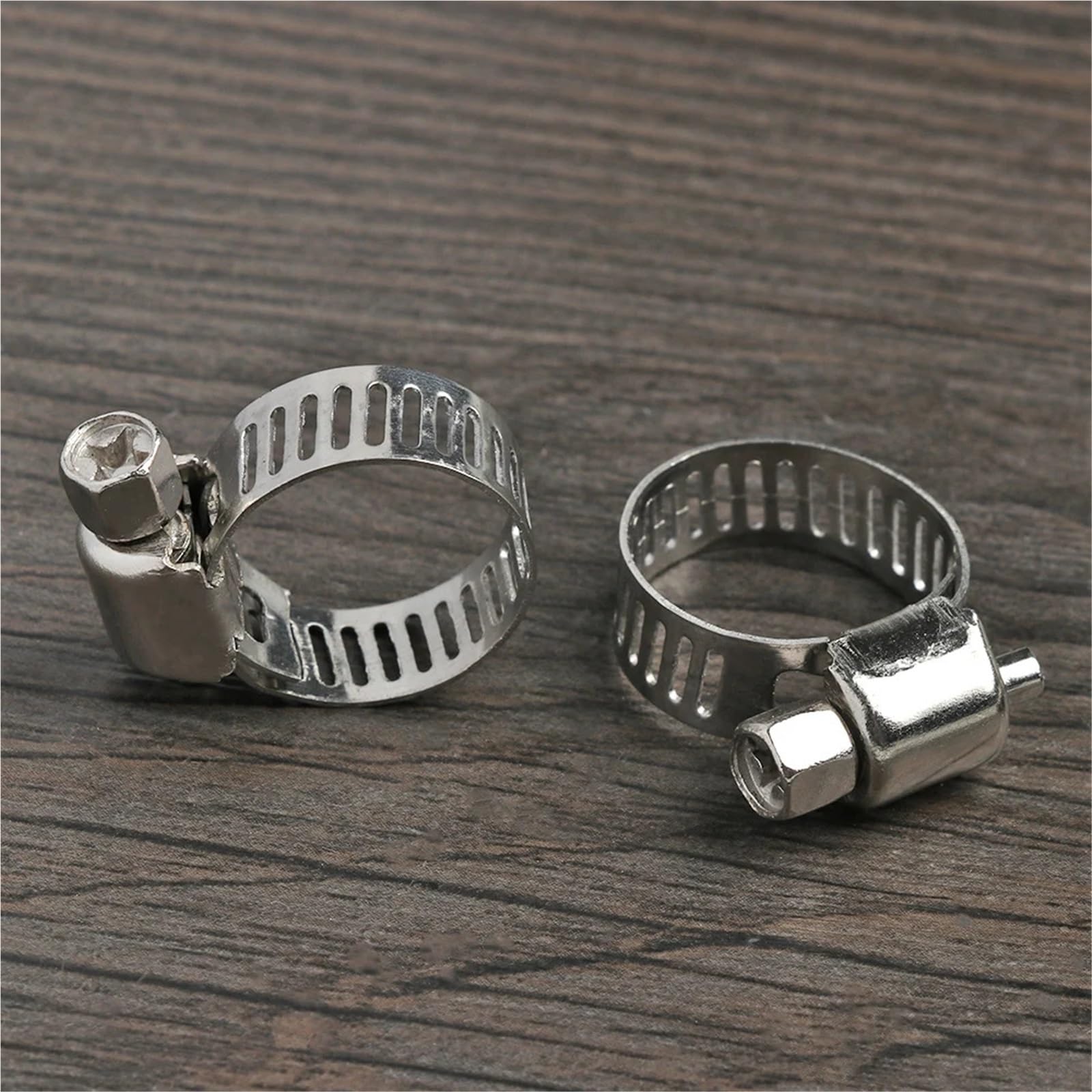 100 morsetti regolabili per tubo da 8 mm con clip a molla