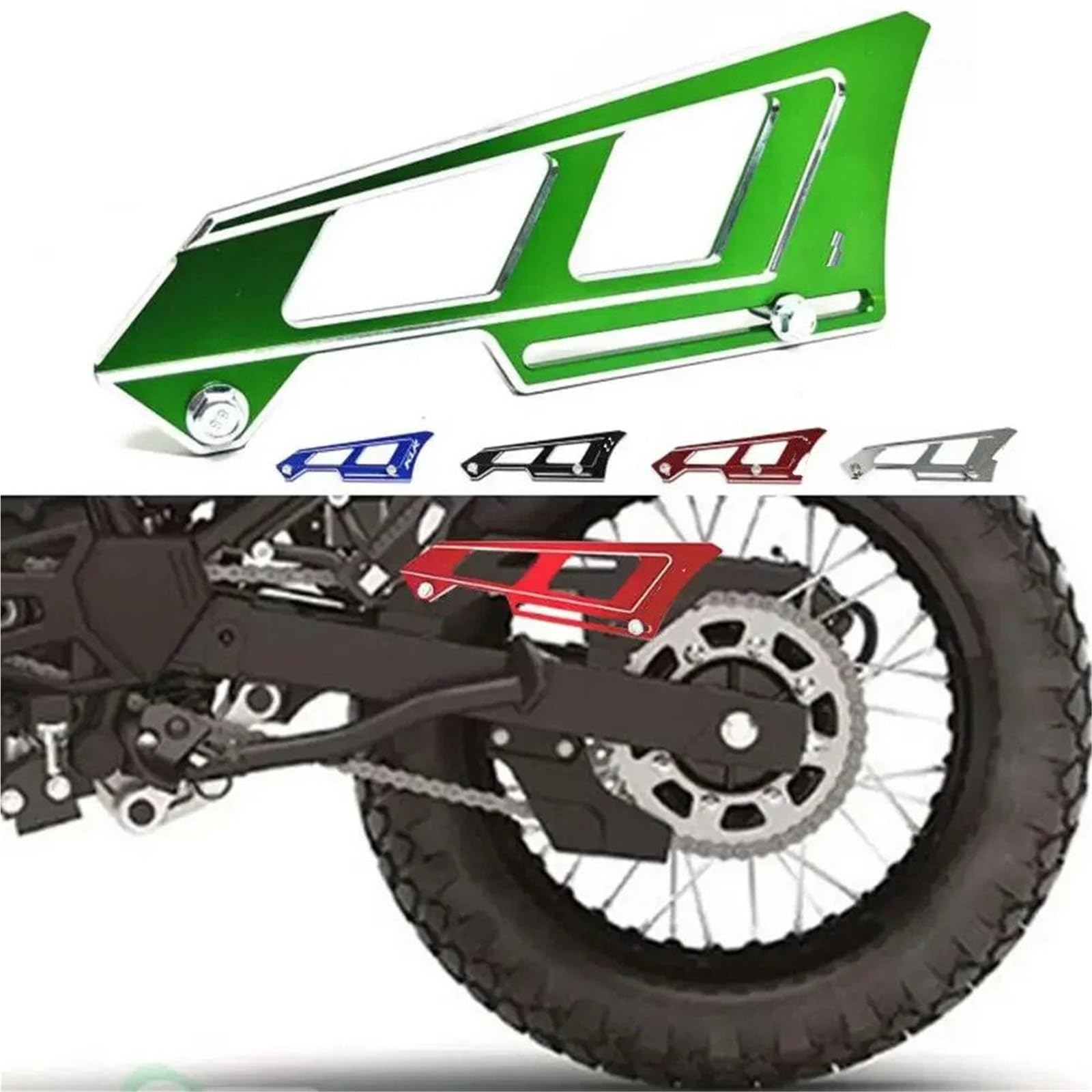 Osłona zębatki silnika Osłona tylnego łańcucha motocyklowego CNC Akcesoria ochronne pasujące do KAWASAKI KLR650 KLR 650 ADV 2022 2023