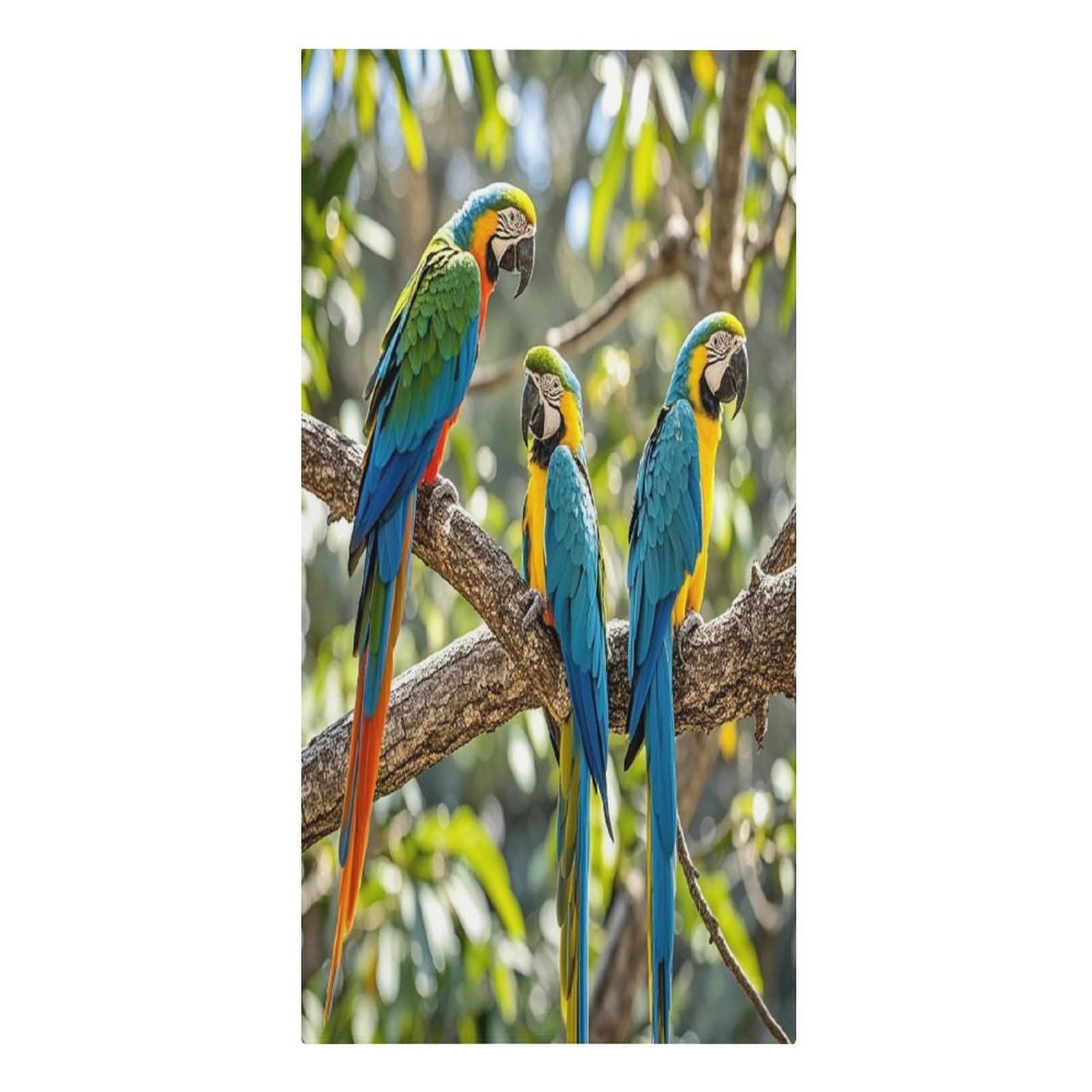 FekiLoot Colorful Parrots On Tree Towels Lightweight Thin Beach Towel Classic Soft Large Pool Towel Highly Absorbent Sand Free Bath Towels Travel Blanket for Vacation Essentials Adult Gift 30" X 61"