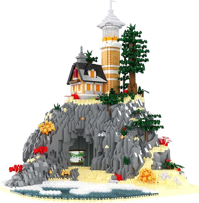 Rechazada la patente: Ni siquiera Nintendo es invencible 9 Architecture Island Cave Lighthouse Micro Building Blocks Sets(5686PCS)- Building Block Model Gifts and Unique Collectibles Suitable for Children and Adult Creative Enthusiasts