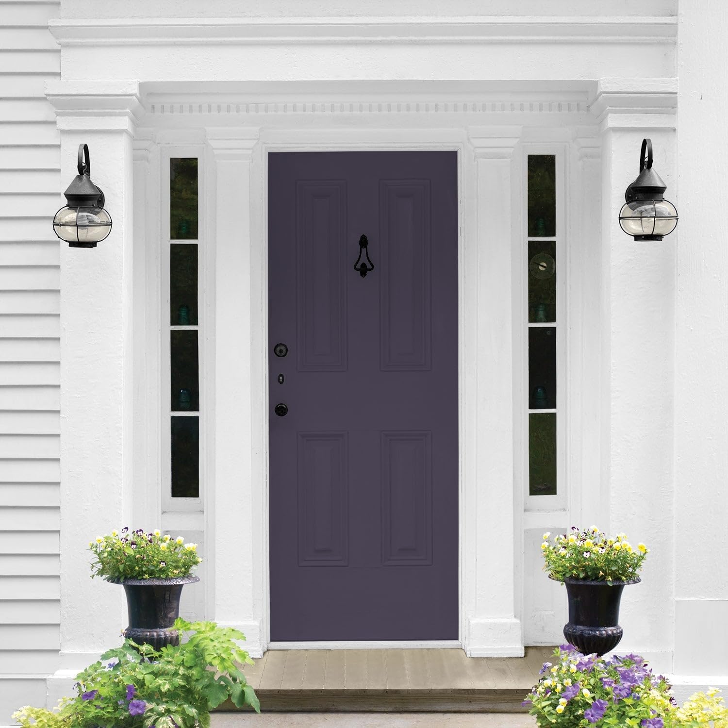 Glidden Total 1 gal. Blackberry/Purple Semi-Gloss Exterior Paint with Primer