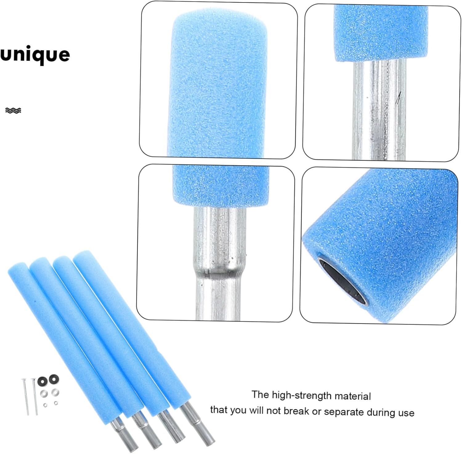 SUPVOX Trampoline Replacement Poles with Ground Stakes Durable Tube Fittings Easy Installation Compatible with Various Trampoline Brands Practical Accessories for Safety and Stability