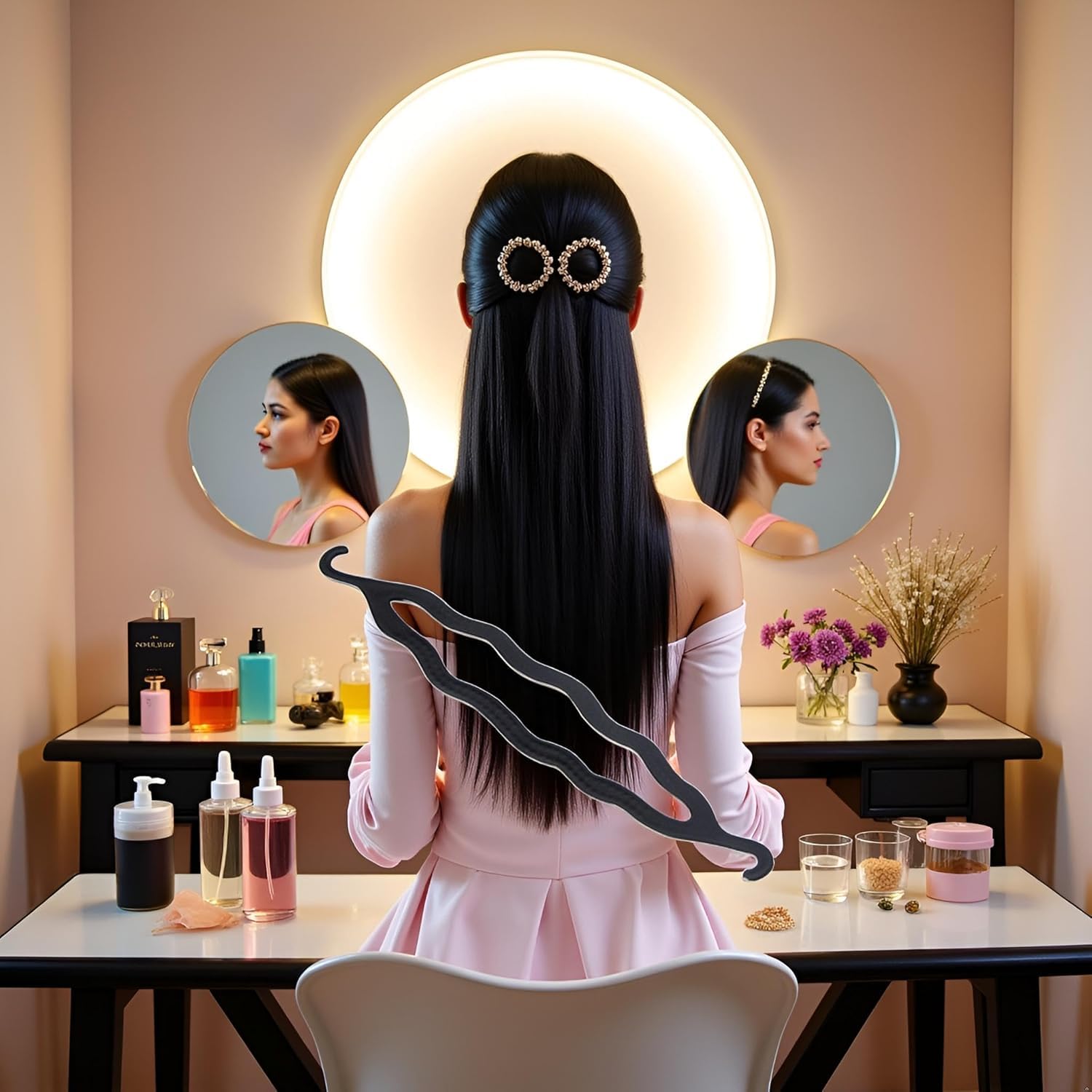10 Pcs Plastic Hair Bun Maker Hair Holders Twist Shaper Hair Donuts DIY Hair Styling Accessories Bun and Crown Shapers Hair Accessories, Bun and Crown Shapers