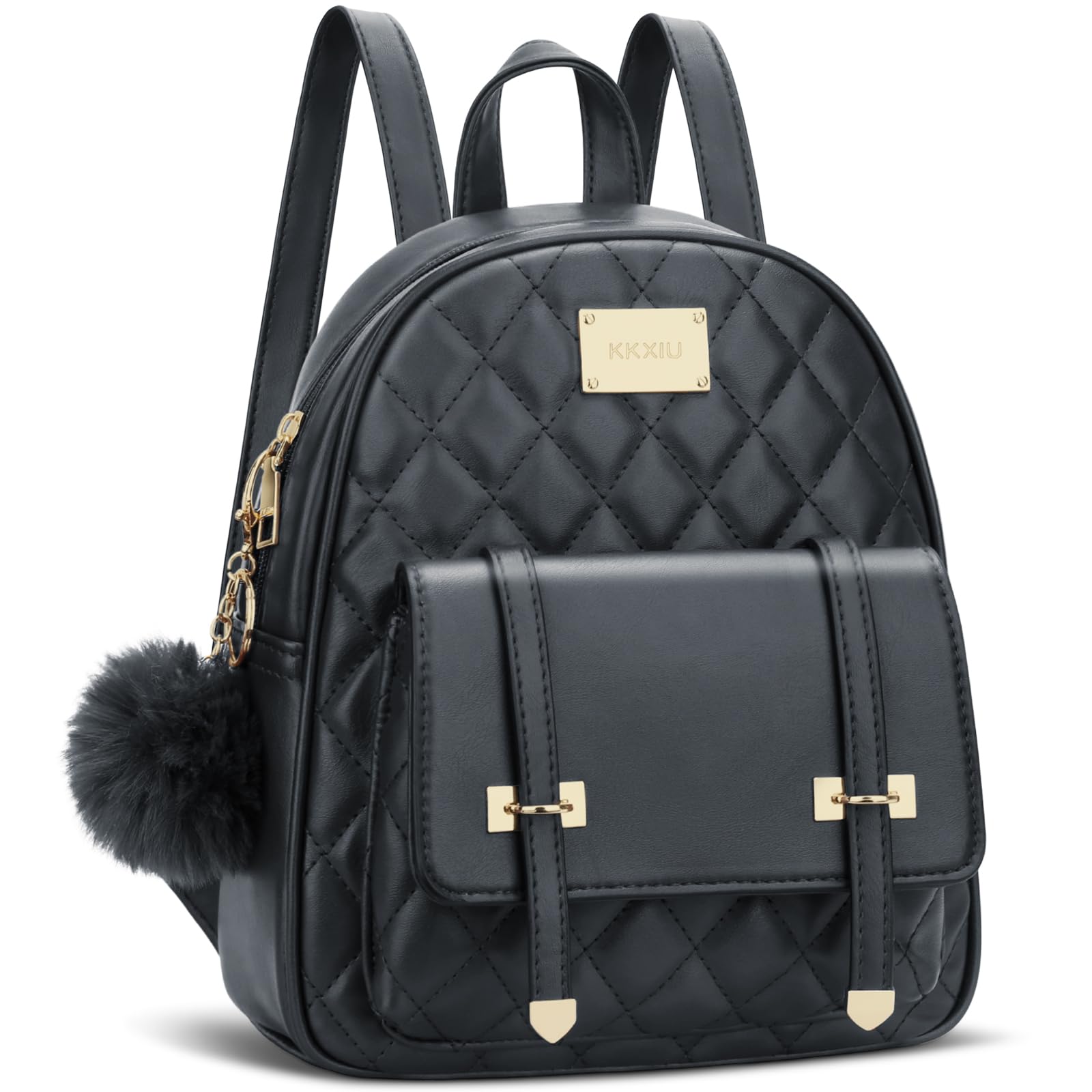 KKXIU Backpack Purse for Women Small Quilted Girls Bookbag