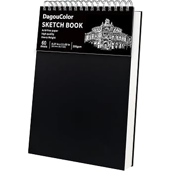 DagouColor Spiral Sketchbook 60 Sheets 120 Pages - A4
