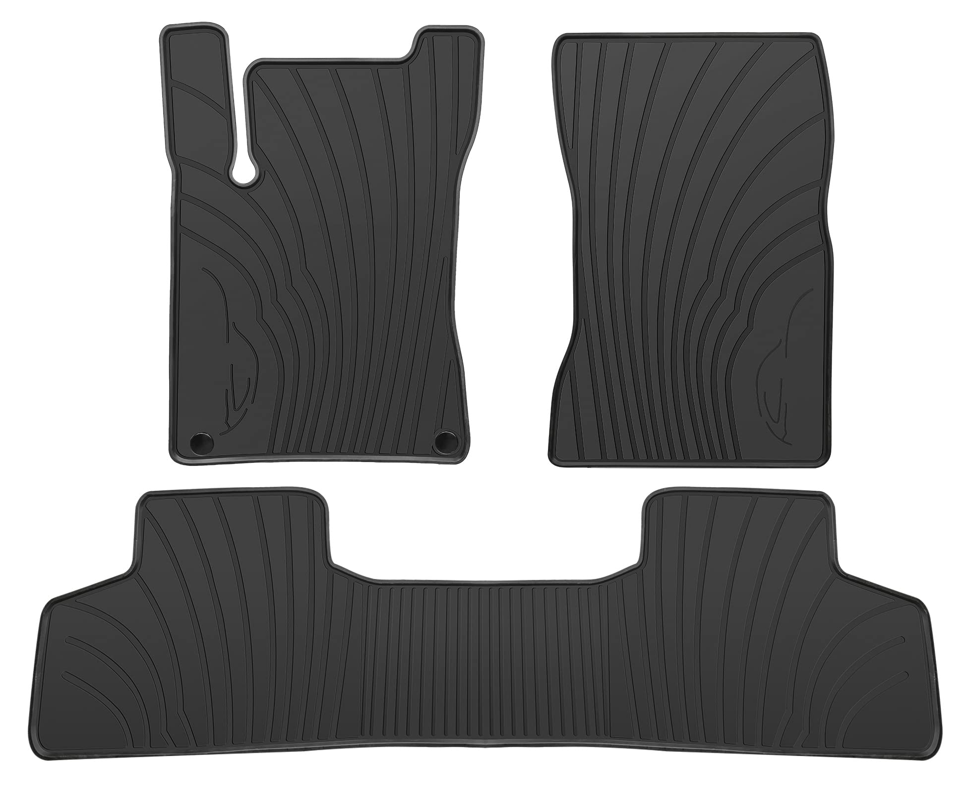 Photo 1 of Lwope Car Floor Mats Custom Fit for Mercedez Benz GLB 2020-2023 Black Rubber All Weather Protection Auto Floor Liners Heavy Duty Odorless All Black 2020-2023 Benz GLB