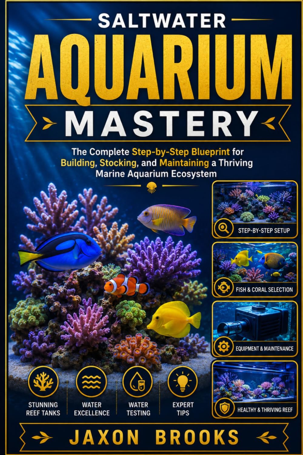 SALTWATER AQUARIUM MASTERY: The Complete Step-by-Step Blueprint for Building, Stocking, and Maintaining a Thriving Marine Aquarium Ecosystem