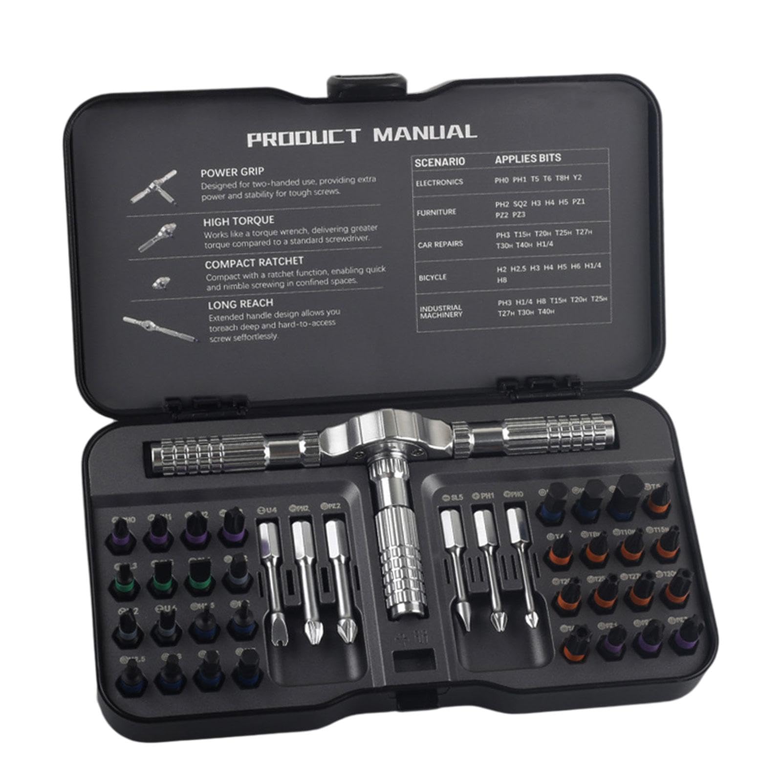 Kit tournevis 40 en 1 pour réparer facilement tous les objets de la maison