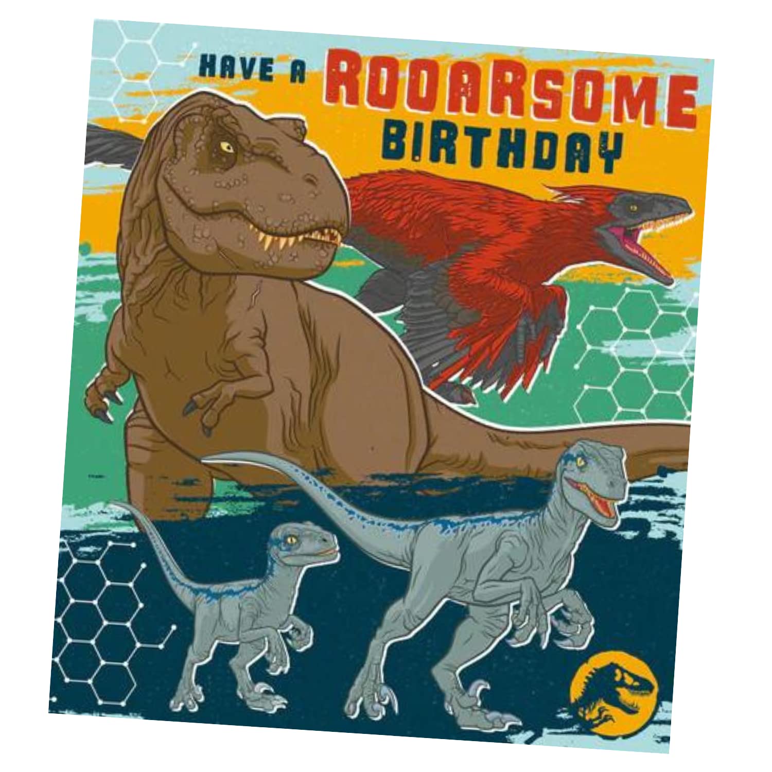Official Jurassic World The Movie Birthday Card, Birthday Card General, Special Occasions Card, Recyclable Birthday Card, Officially Licensed Birthday Card