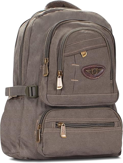 Mochila Masculina Feminina Lona Acampamento Grande Tática que Aumenta Reforçada Resistente (MARROM)