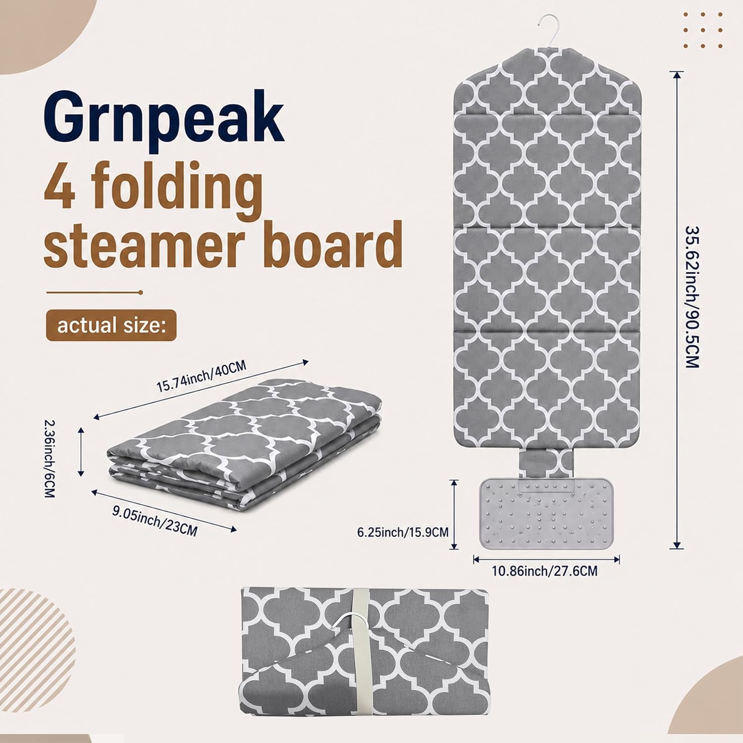 Foldable Steamer Board,Portable Steamer Pad with Silicone Ironing Pad