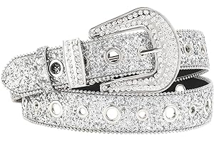 Kajeer Men's Rhinestone Belt: Shimmering Distinction for Modern Cowboys