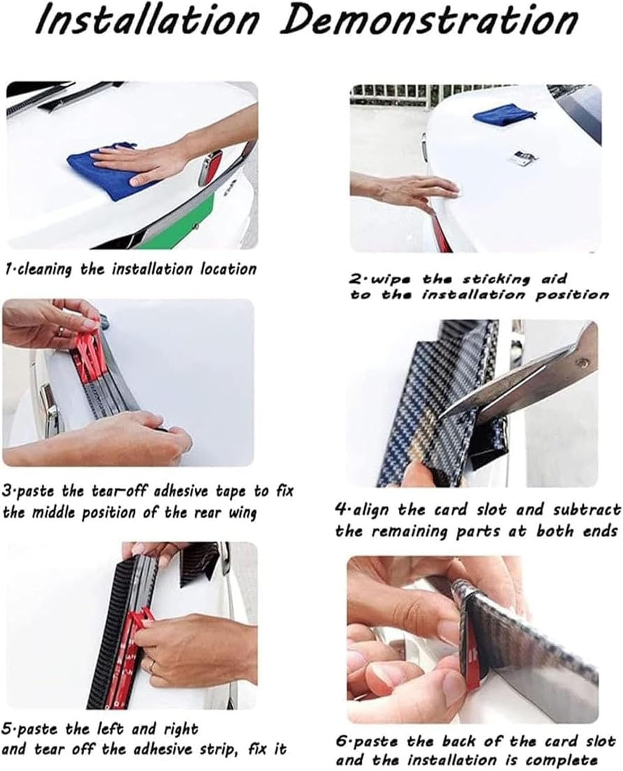 Auto Spoiler Posteriore per Mercedes-Benz CLK W209,Posteriori Tronco Alettone Ala di Coda Tuning Posteriore Decorazione Accessori