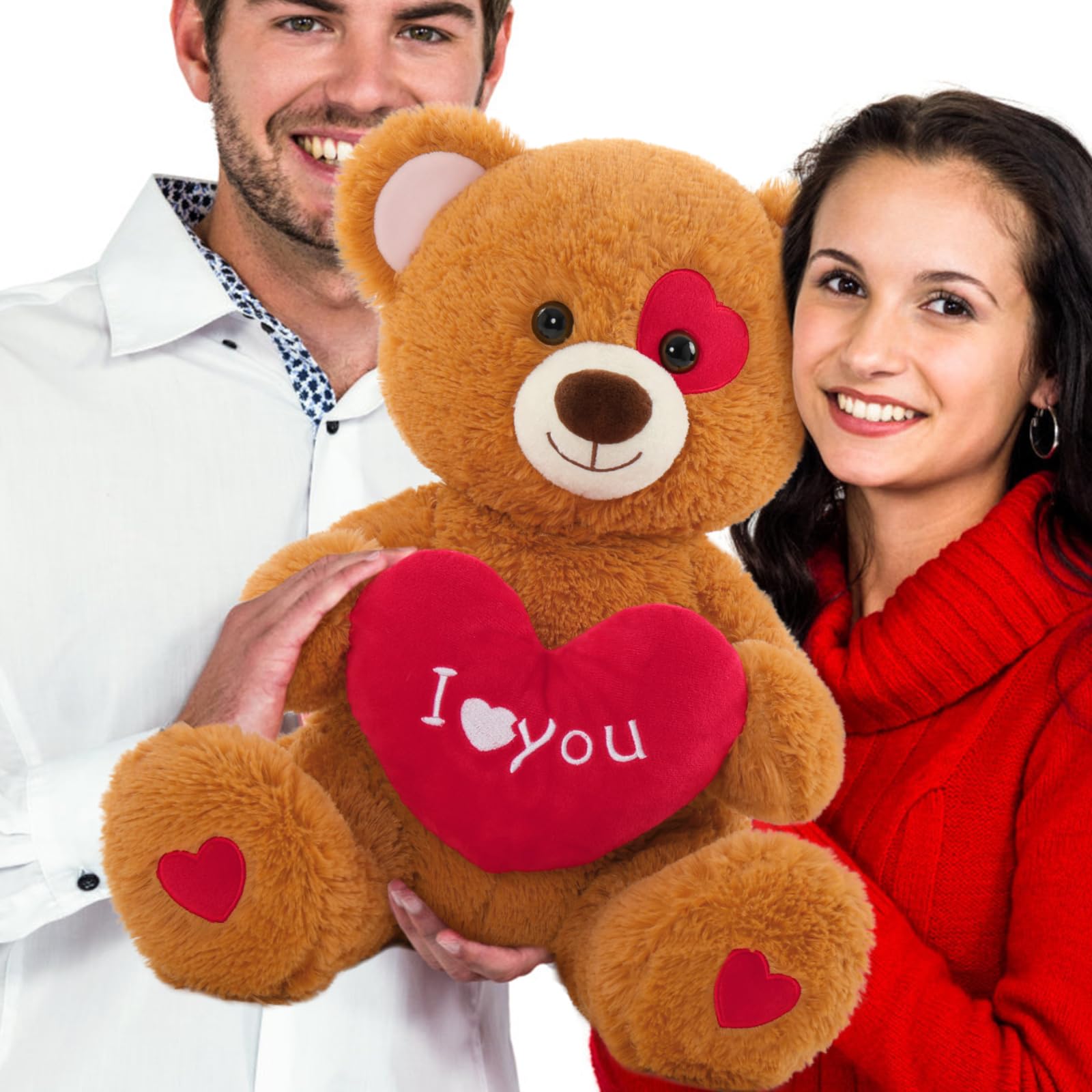 MorisMosCute Teddy Bear Stuffed Animal for Father's Day I Love You Bear  Plush Gifts for Dad, 20'' Stuffed Bear Teddy Bear for Adults Girls Kids,  Baby