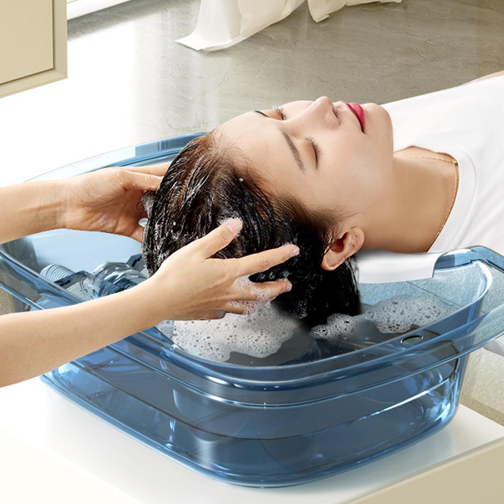 Shampoo Lavatesta - Bacino Pieghevole Per Il Lavaggio Dei Capelli - Portatile Lavatesta Per Anziani, Incinta, Pazienti E Disabilitato
