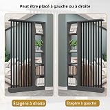 Entrance Hall Partition Screen Floor to Ceiling, Privacy Room Divider with Shelves, Wooden Slats Separation Entrance Decor, for Teahouse,Coffee Shop, Hotel, Studio(A,120cm/47.2in) - 5