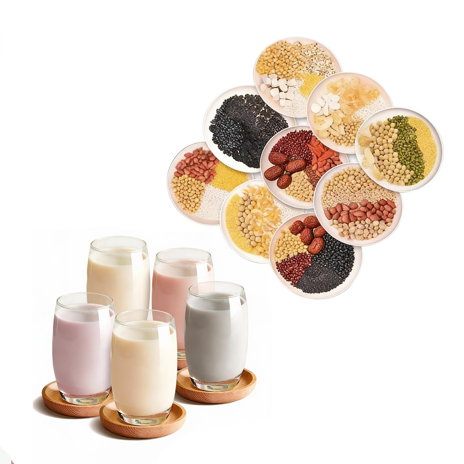 Kit de repas de soja 10 saveurs avec 10 sachets de grains mélangés de 70g - 8
