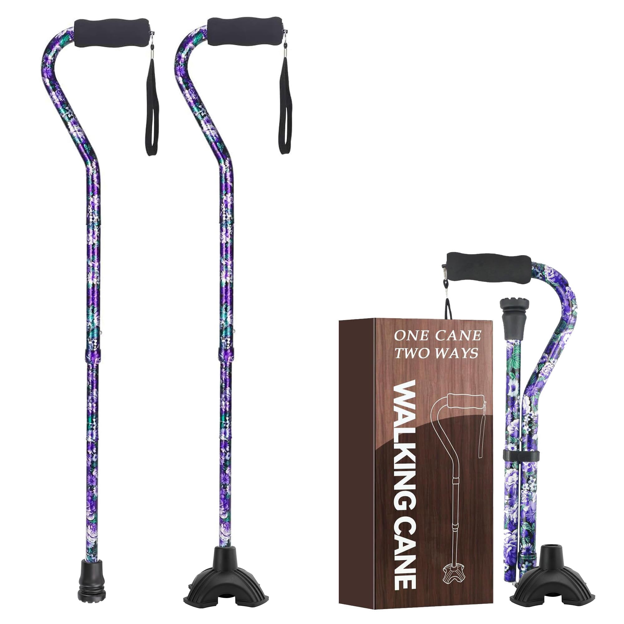 YOKABOZE Canes for Women & Men, Folding Cane for Stability, Adjustable Walking Cane for Seniors